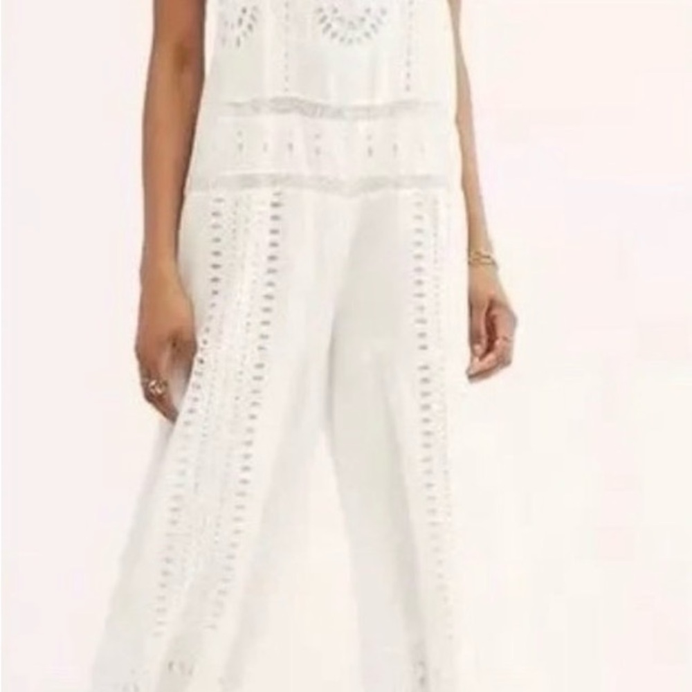 Free People Chic White Lace Jumpsuit
